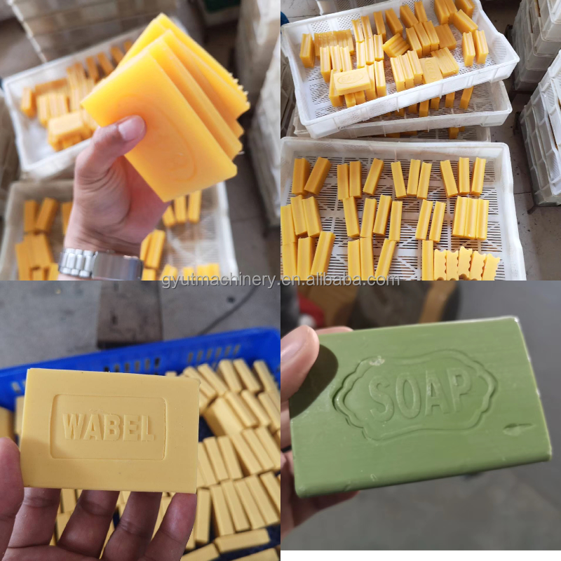 Soap Embossing Press Making Machine with Pneumatic Cutting and Logo Imprint Printing