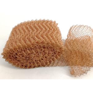 Pure Red Copper Knitted Mesh Filter Screen Customized Width 10CM 12.5CM