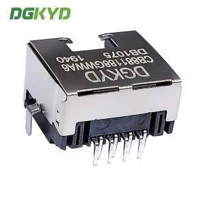 RJ45 SMT sinking board 8.8 without light strip shielding 8P8C direct insertion