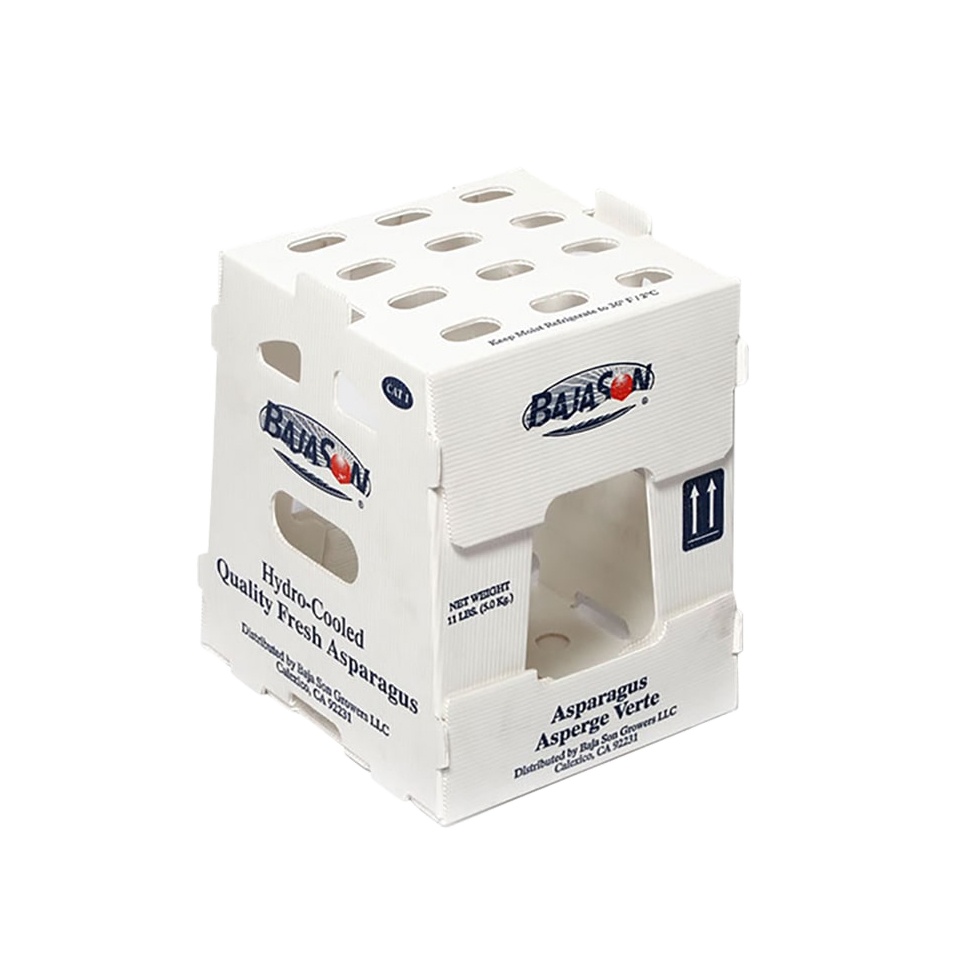 Embossing PP Vegetable Corrugated Boxes Rice Meat Corflute Box