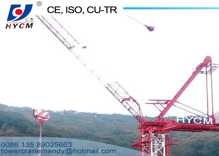 55m Lifting Arm 37.5m Height 12ton Luffing Jib Types of Tower Cranes in Cambodia with Form E