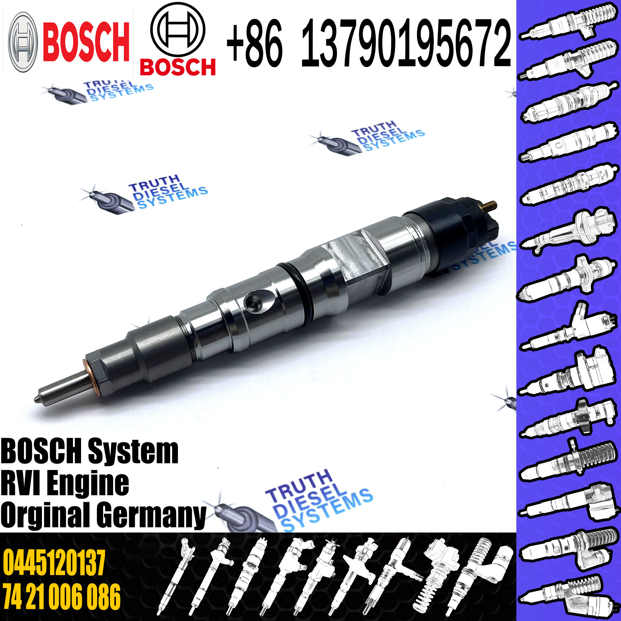 0445120137 High Quality New Diesel Common Rail Fuel Injector 0445120137