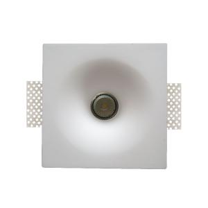 IP20 GU10 Trimless Square Recessed Lighting With Round Curve