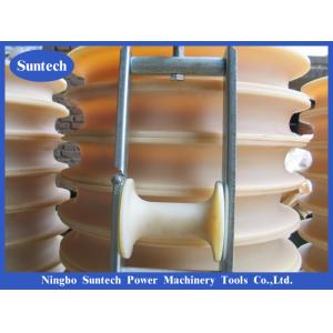 5kn Light Nylon Aerial Cable Stringing Block Roller With Hook