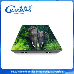 China P3.91 LED video floor tile easy maintenance LED video display high grayscale high contrast design floor tile screen on sale
