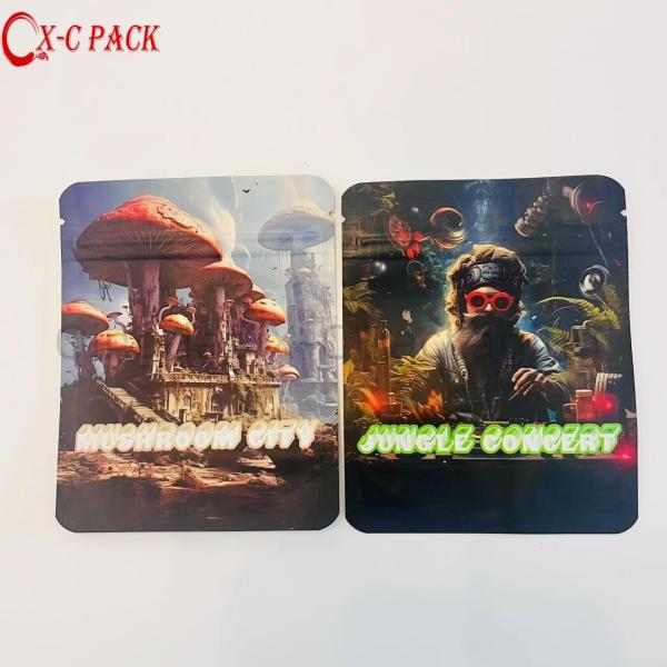 Candy Child Proof Print Packaging Design 3 Sided Mini Ziplock 3.5g Gram 3.5