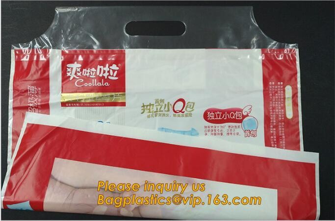 Plastic Bag OEM Custom PVC Loop Handle Image Printed Plastic Shopping Bag,Promotional Clear Waterproof Plastic Cosmetic