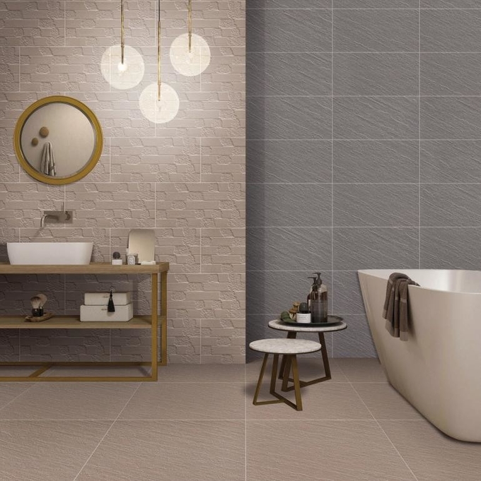 Gray Firbrick Floor Tiles And Indoor Wall 60x60cm Porcelain Full Body Tiles For Apartment Renovation
