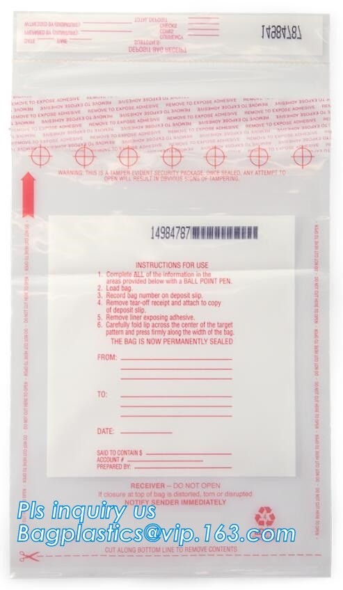 Document safe tamper proof bank deposit bag, Steb Plastic Money Pe Bank Deposit Coin Security Pouch Bags With Seal For C