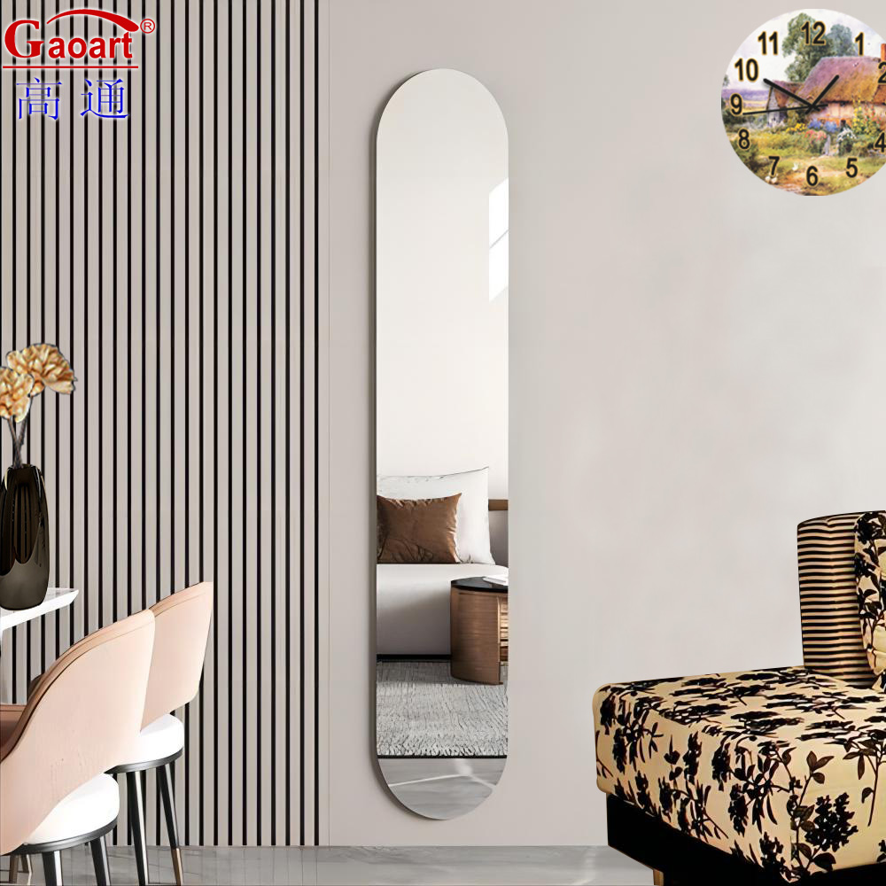Modern Stylish Metal Hotel Bathroom Glass Beveled Mirror for Home Decoration