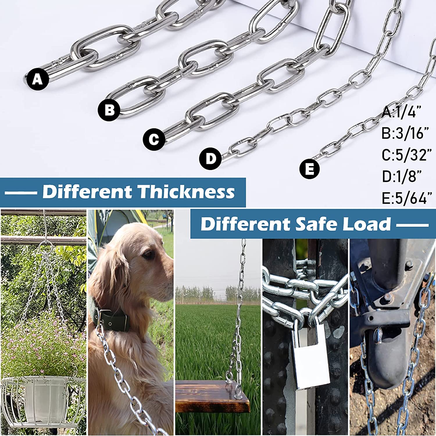 Black Finish Standard High Test Steel Round Conveyor Link Chain for High Durability