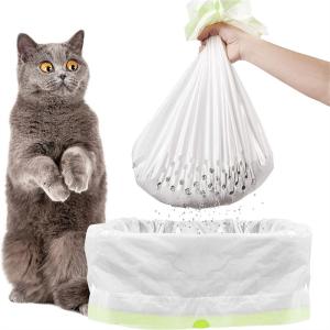 Disposable Drawstring Cat Litter Box Liner Bags Custom Biodegradable For Cat