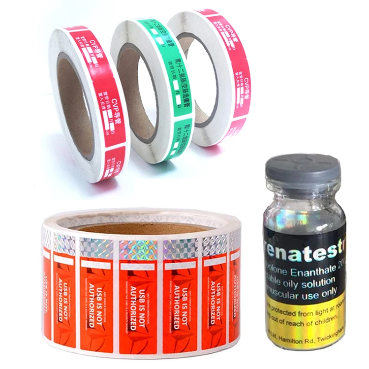 Holographic Laser PET Film 10ml vial Bottle Labels