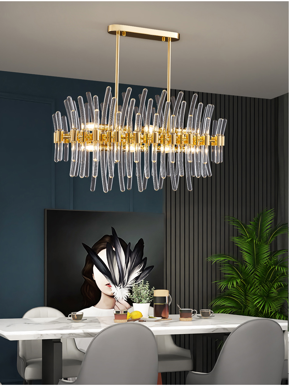 Led Glass Chandelier For Dining Room Kitchen Modern Home Decor led crystal chandelier(WH-CY-240)