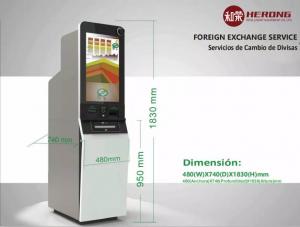  Fully Automatic Self Service Currency Exchange Machine Left Right Multimedia Speaker Manufactures