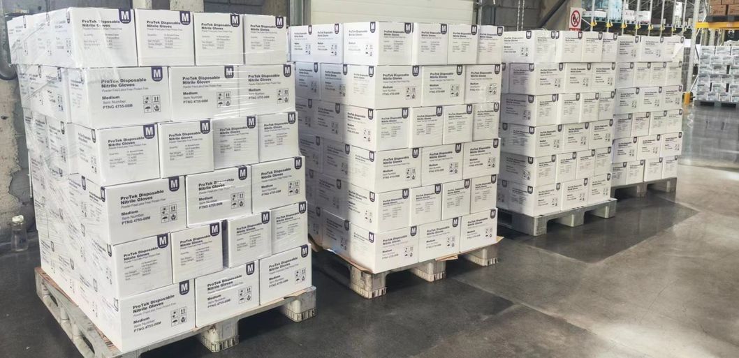 Blue Disposable Nitrile Gloves No Latex Powder Free