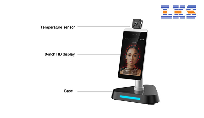 Access Control Face Recognition Body Temperature Measurement System Hands Disinfection