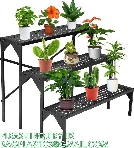 Metal Plant Stand Garden Display Shelf Flower Pot Holder Storage Organizer Rack