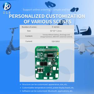 Custom 6S 10A LiFePO4 BMS for Electric Scooters with Temp Sensor