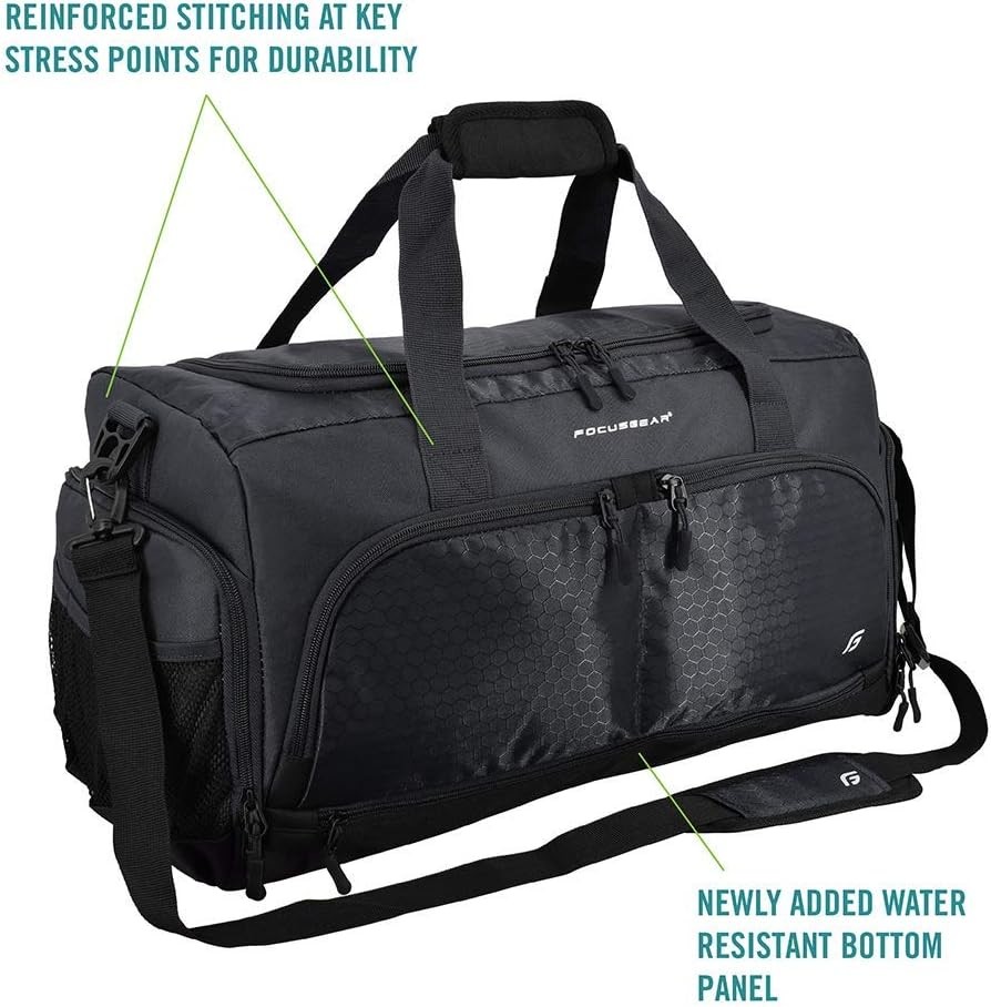ULTIMATE GYM BAG 2.0: THE DURABLE CROWDSOURCE DESIGNED DUFFEL BAG WITH 10 OPTIMAL COMPARTMENTS INCLUDING WATER RESISTANT