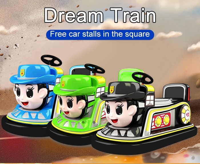 Dream Train 2 Electric Coin Operated Bumper Car Rotate 360 Degrees In Place