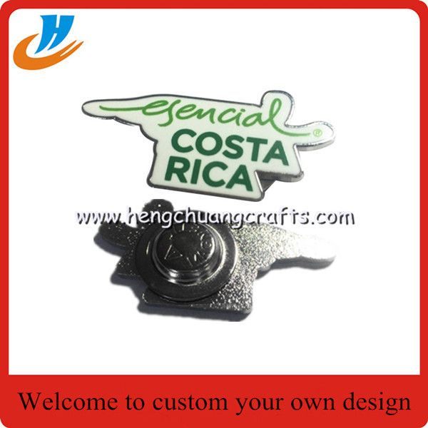 Resin coating soft enamel custom lapel pin no minimum lapel pin with logo butterfly clutch lapel pin
