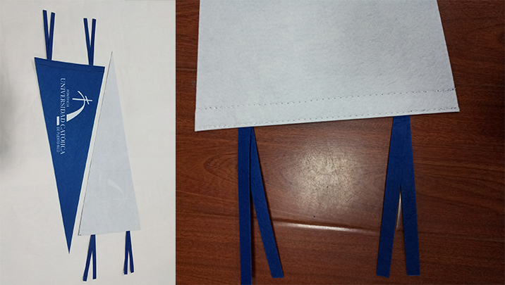 Single Side Printing Felt Pennant Banner Lightweight For Promotion