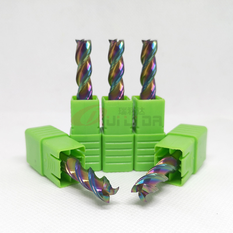 3Fl Carbide End Mills For Aluminum 8mm End Mill Cutting Angle 40 Degree