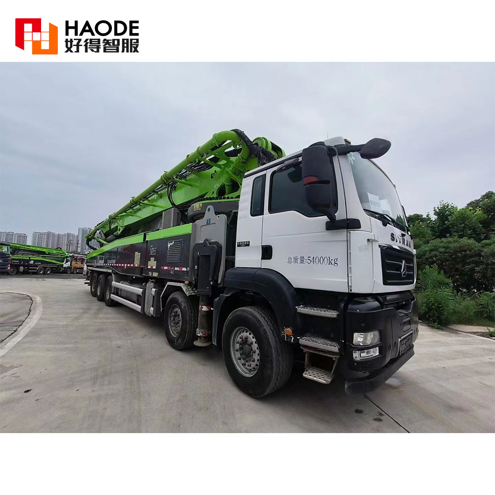 HAODE ZLJ5550THBKF 70X-6RZ Used Zoomlion Equipment 67m Boom Petrol-Electric Hybrid Pump Truck