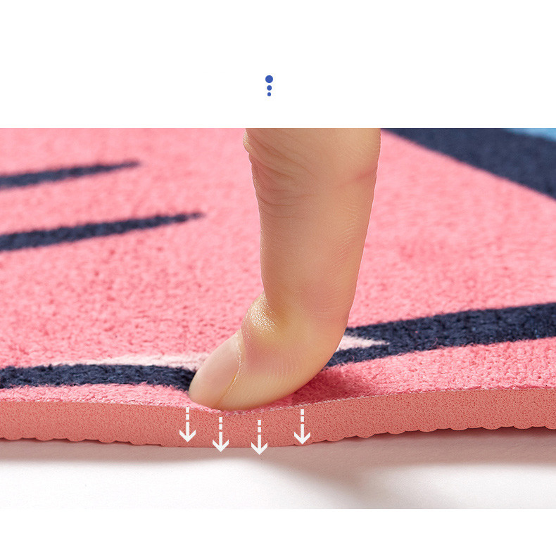 Eco Friendly Flower Printing Suede Rubber Yoga Mat 6MM Thick For Home Pilates Sport