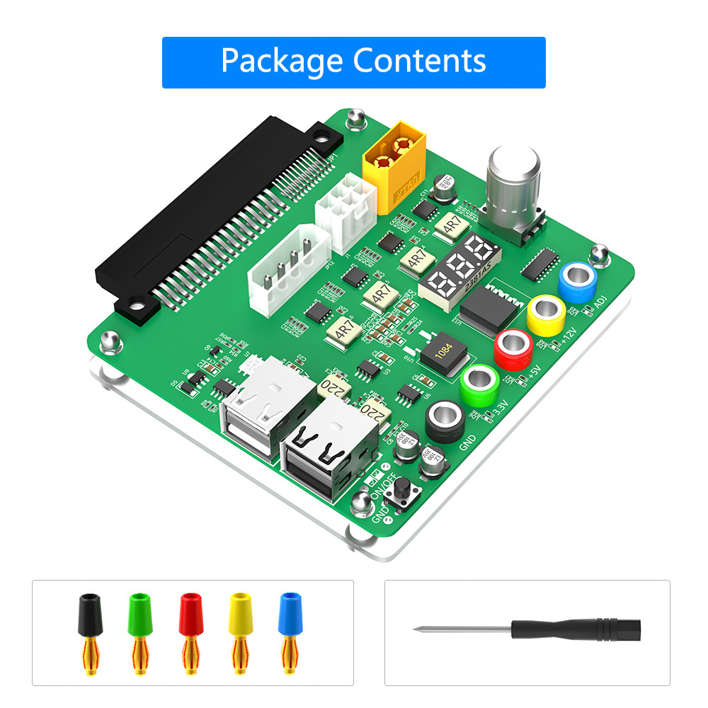 Adjustable Breakout Board PSU Server Power Supply USB 2.0 QC 2.0