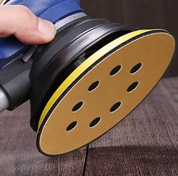 6inch 15hole Hook Loop Sandpaper Discs Gold Aluminum Oxide PSA Automotive