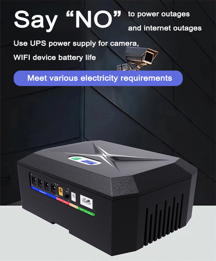 Rechargeable 8000-48000mah Mini UPS Power Supply Backup For Router And Modem