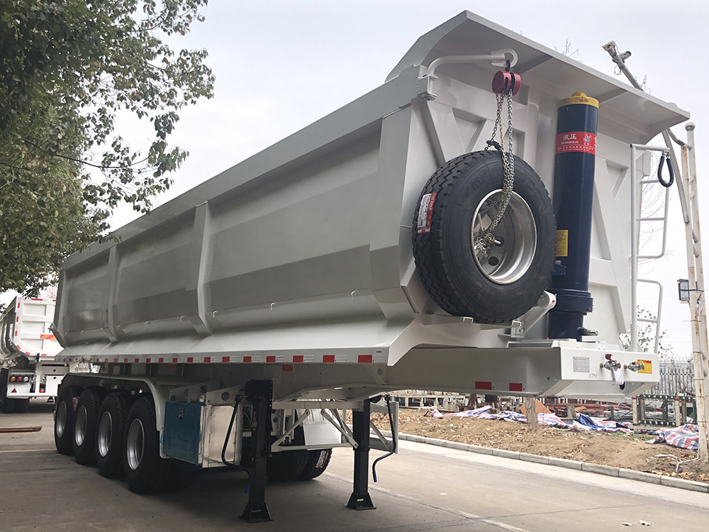 3-Axle U Shape Hydraulic Grain Camions-Remorques High Quality steel Rear Dump truck Semi Tipping Trailer Made In China