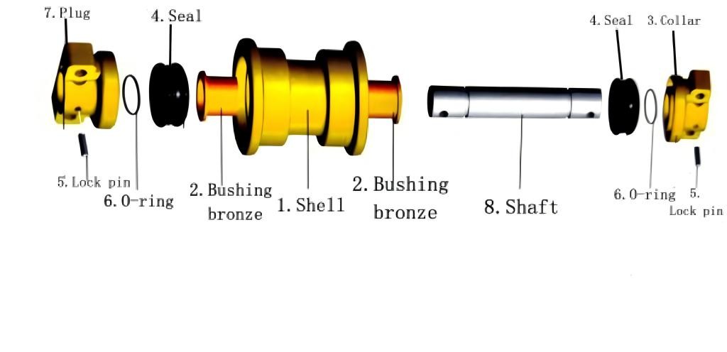 SK03/100/120/200/230/330 Excavator Track Roller For Underside Components Part No 24100N6505F1 24100N6419F2 LC64DU0001F1 LC64D00005F1