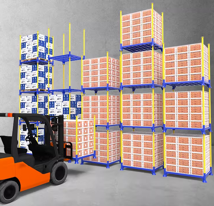 High Capacity Metal Cold Room Storage Rack , Warehouse Stacking Rack System