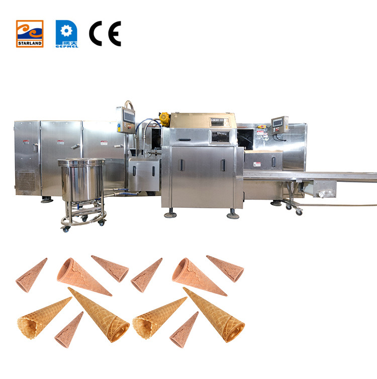 Multifunctional Automatic Sugar Cone Production Line , 61 Pieces 200*240mm Baking Template.