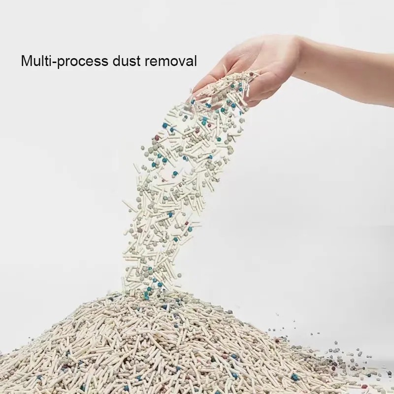Bentonite Tofu Mixed Litter Stripe Cat Litter Tofu Mix Eco Clean Clumping