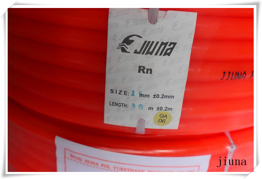red hardness 90 A Low Compression PU Round Conveyor Belt for Ransmission Machine
