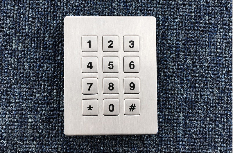 IP68 waterproof rugged 12 keys metal keypads
