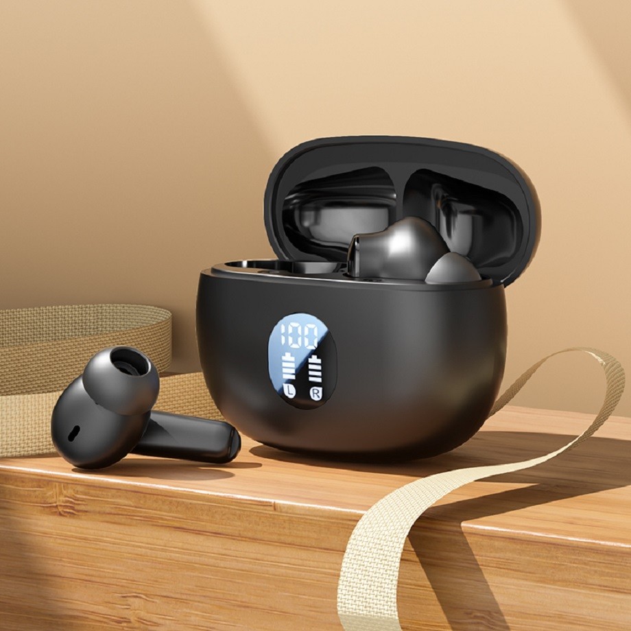 Bluetooth 5.4 TWS Earbuds, F10 speaker, AAC/SBC support, black/white/skin color design, suitable for business, sports, office, and student use