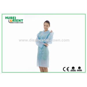 55gsm Single Use Tyvek Protective Lab Coat With Velcros Closure