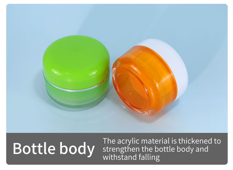 Acrylic Plastic Type 30g 50g Face Cream Jar for Cosmetic Packaging Body Scrub Butter