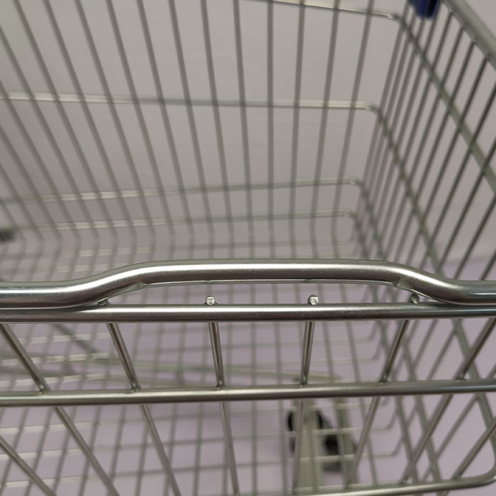 Regular 125L Supermarket Shopping Trolley Zinc 4 Wheel Shopping Trolley CE
