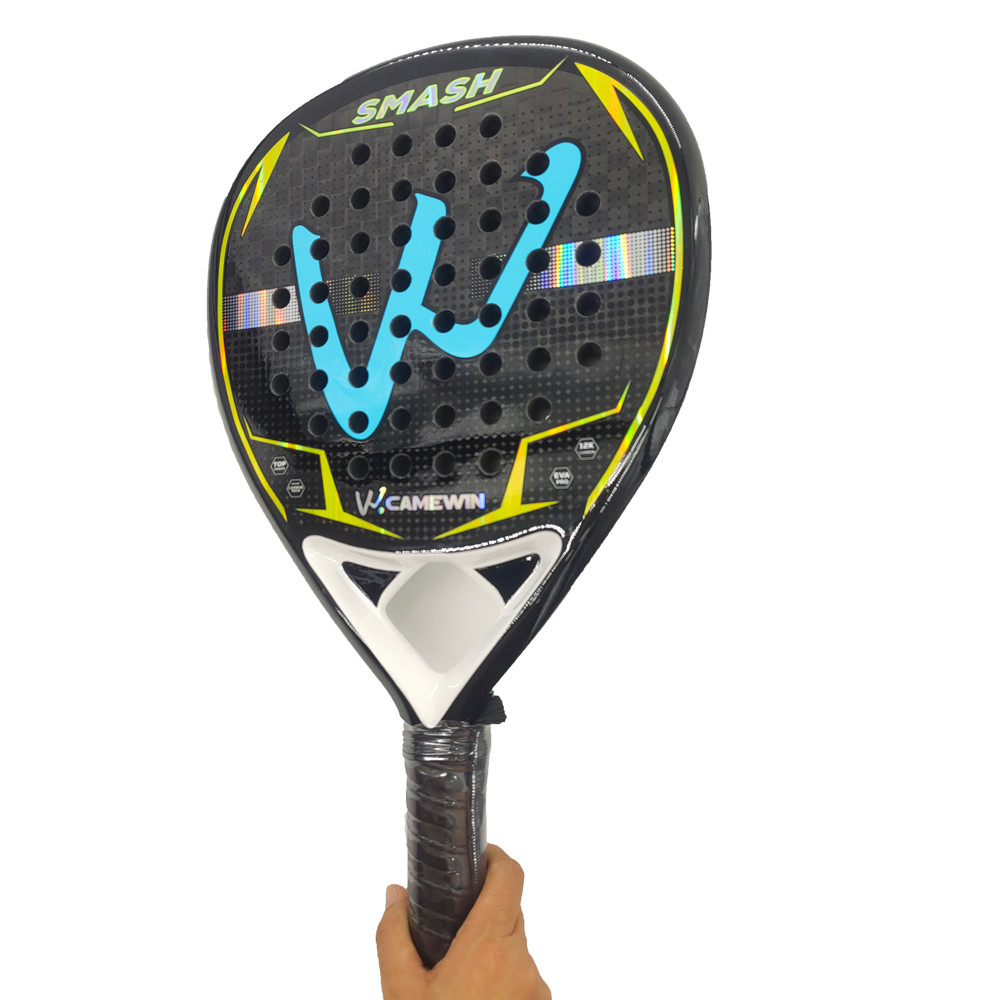 Pro Carbon Fiber Power Lite Pop EVA Foam Beach Paddle Tennis Paddleball Racket 3K 12k 18k