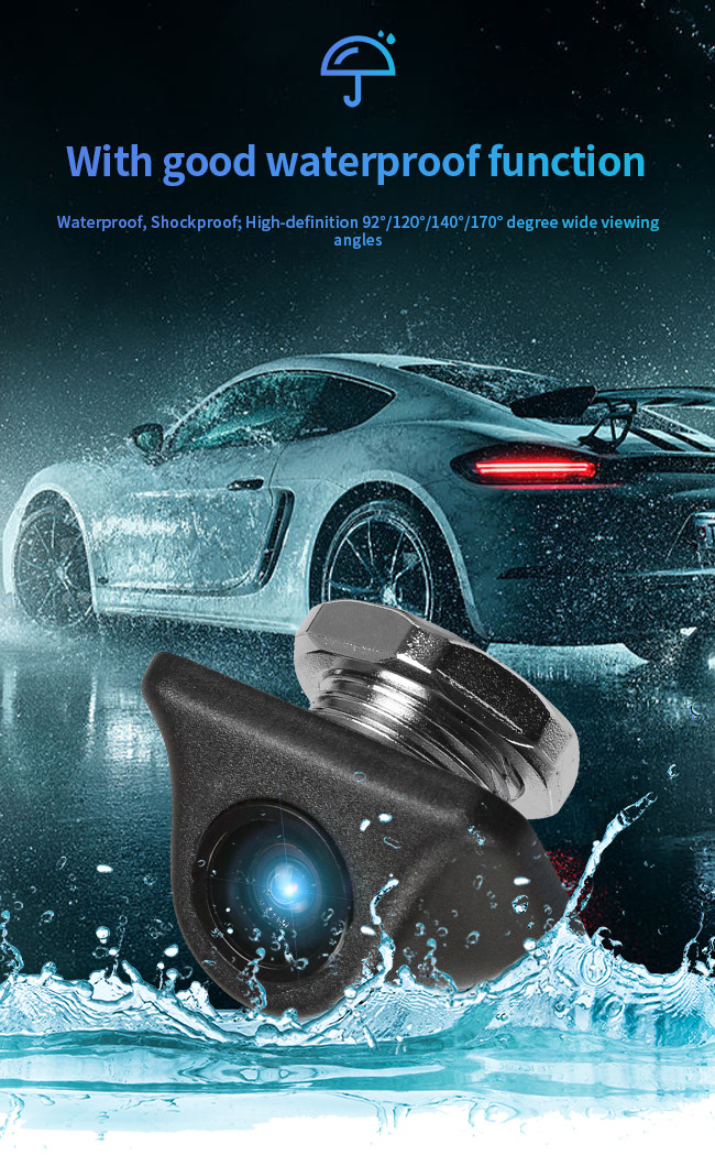 Waterproof Rear View Reverse Parking Camera Little Korean Style Unlit 18.5mm Perforated