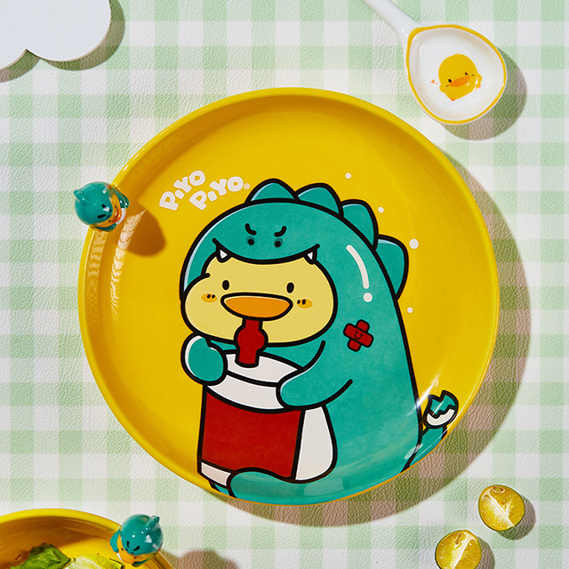 Ready To Ship In Stock Cartoon Cute Children'S Tableware Set 10 Oz Ceramic Bowl Home Eating