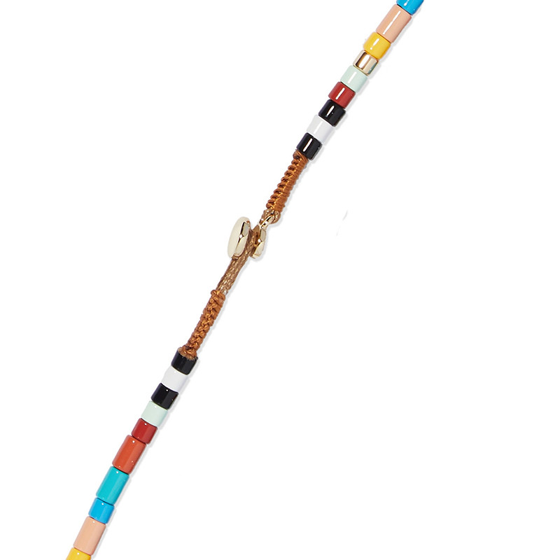 Alloy Geometric Enamel Bead Necklace , Bead Choker Necklace For Woman