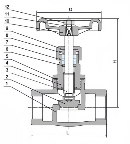 Stainless Steel Ss201/SS304/SS316 200wog Thread Globe Valve