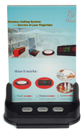 Restaurant high grade logo OEM night light wireless pager system long range call button with menu stand